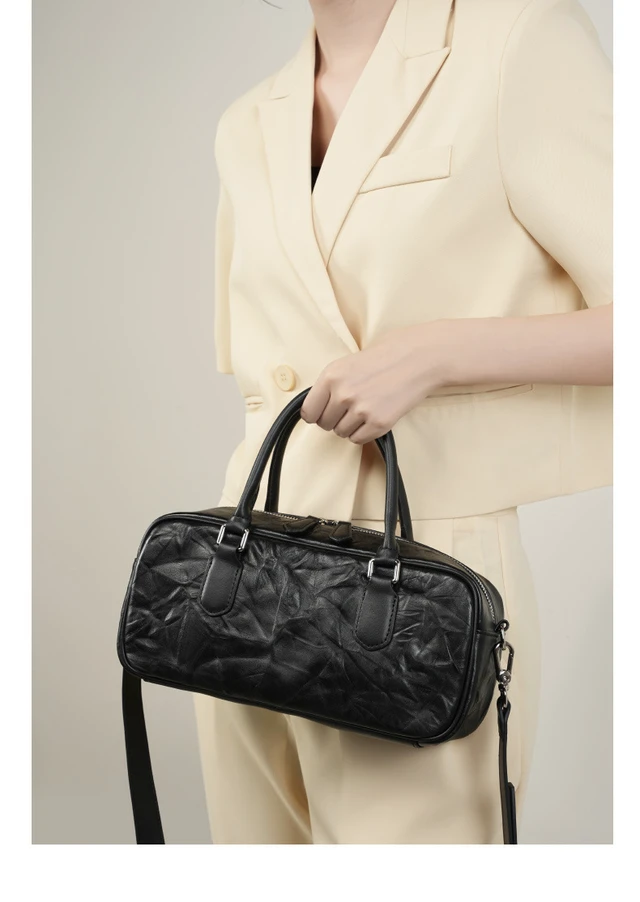 Alt view image 2 of 4 - Genuine Leather Purses and Handbags Black