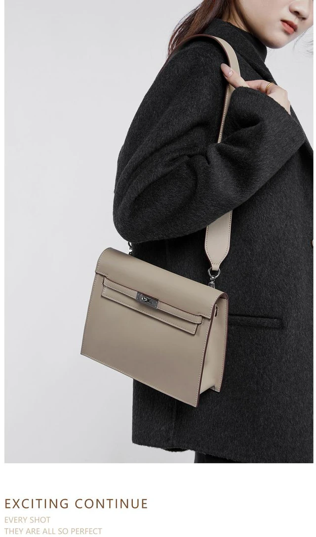 Alt view image 3 of 4 - Fashion Genuine Leather Dance Bag Crossbody Bag Grey