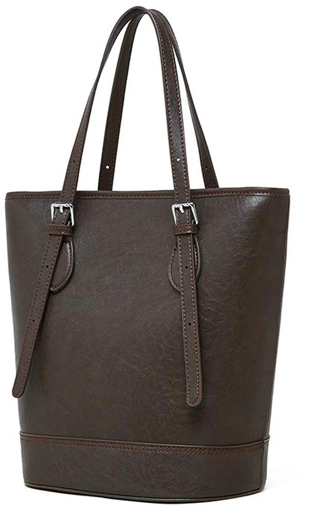 Main image of Genuine Leather Women Handbags Tote Purse Shoulder Bag Brown