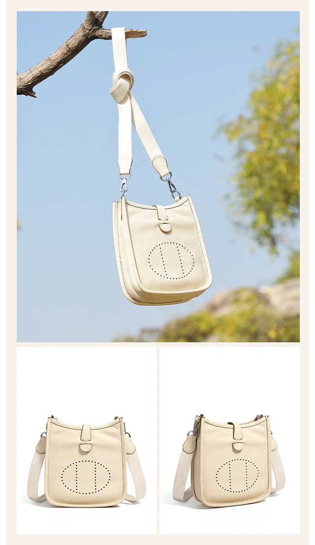 Alt view image 3 of 3 - Women Genuine Leather Purses and Handbags White