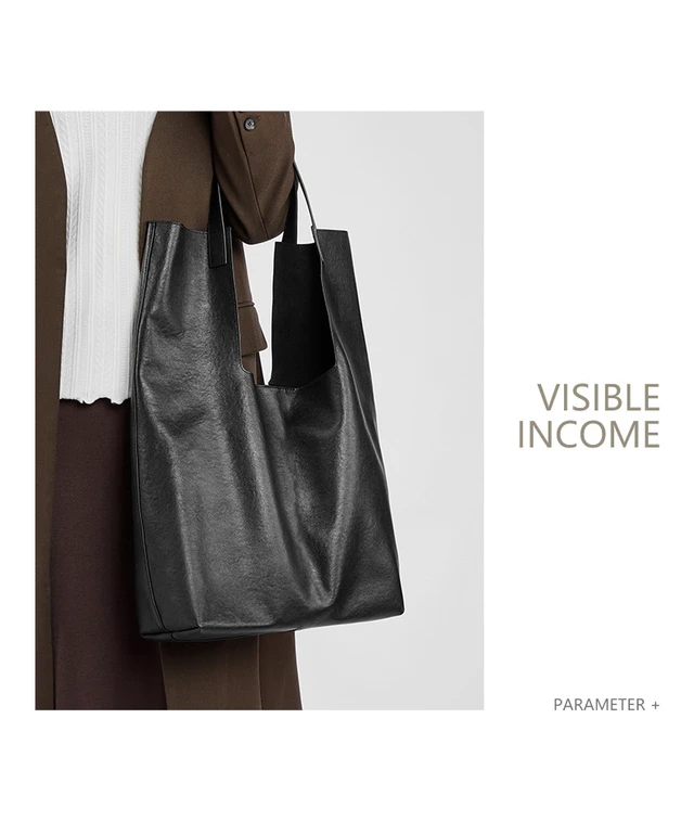 Alt view image 3 of 5 - Genuine Leather Handbags Vintage-Style Top Handle Shoulder Bag Black