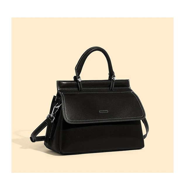 Alt view image 2 of 2 - Genuine Leather Women Tote Bag Handbags Black