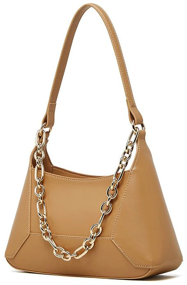 Main image of Genuine Leather Women Crossbody Handbag Apricot
