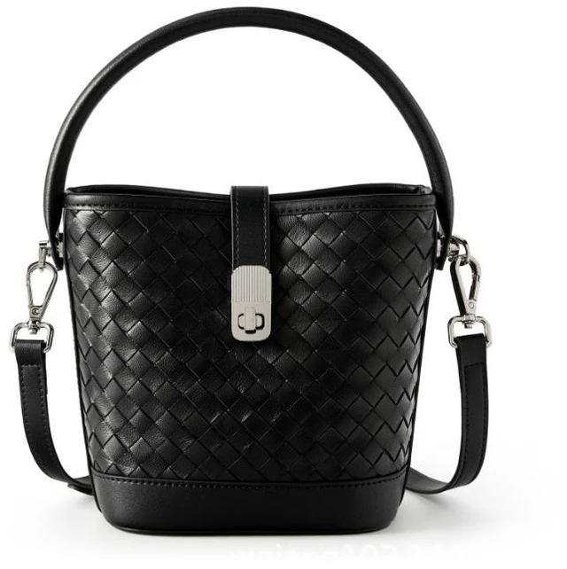 Main image of Women's Genuine Leather Tote Shoulder Handbag Black