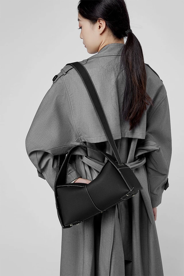 Alt view image 4 of 5 - Women Genuine Leather Handbag Black