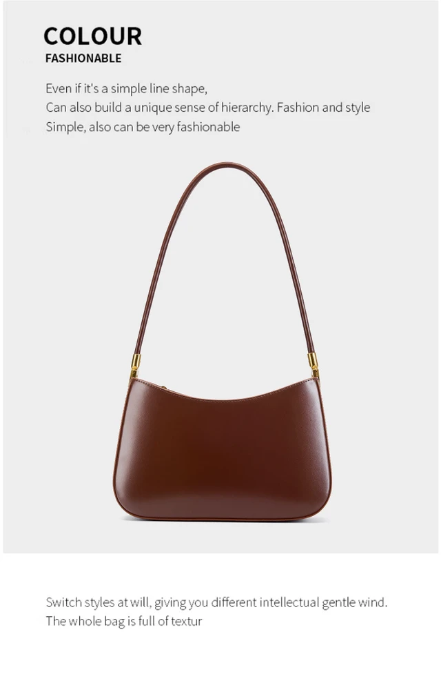 Alt view image 3 of 3 - Genuine Leather Women's Tote Bag Brown
