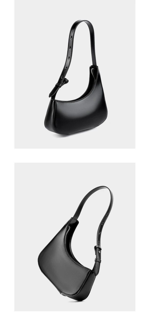 Alt view image 3 of 4 - Women Genuine Leather Handbag Black