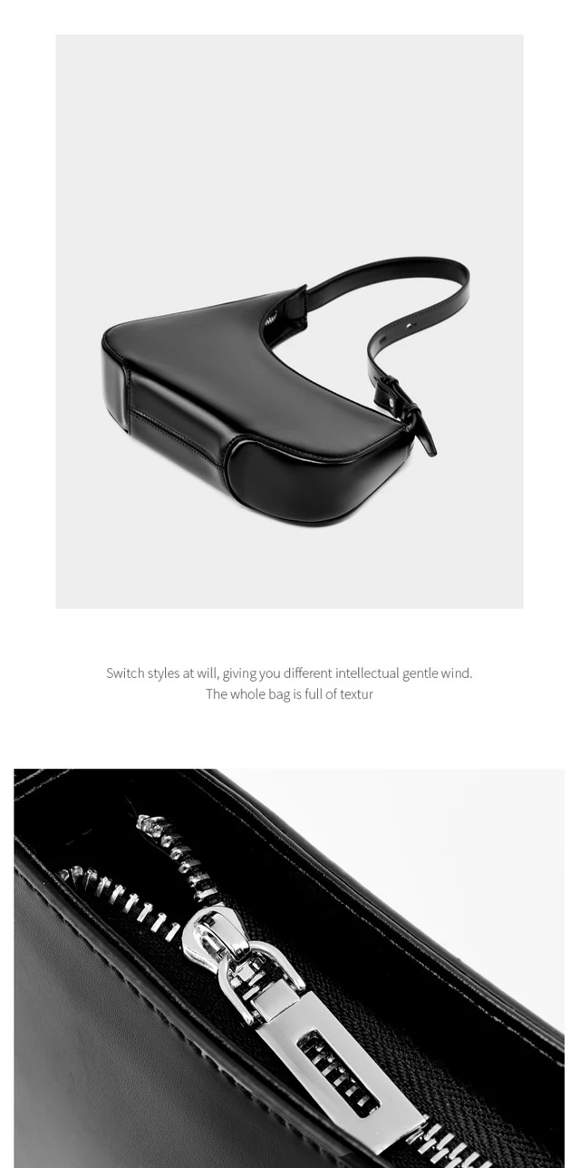 Alt view image 4 of 4 - Women Genuine Leather Handbag Black
