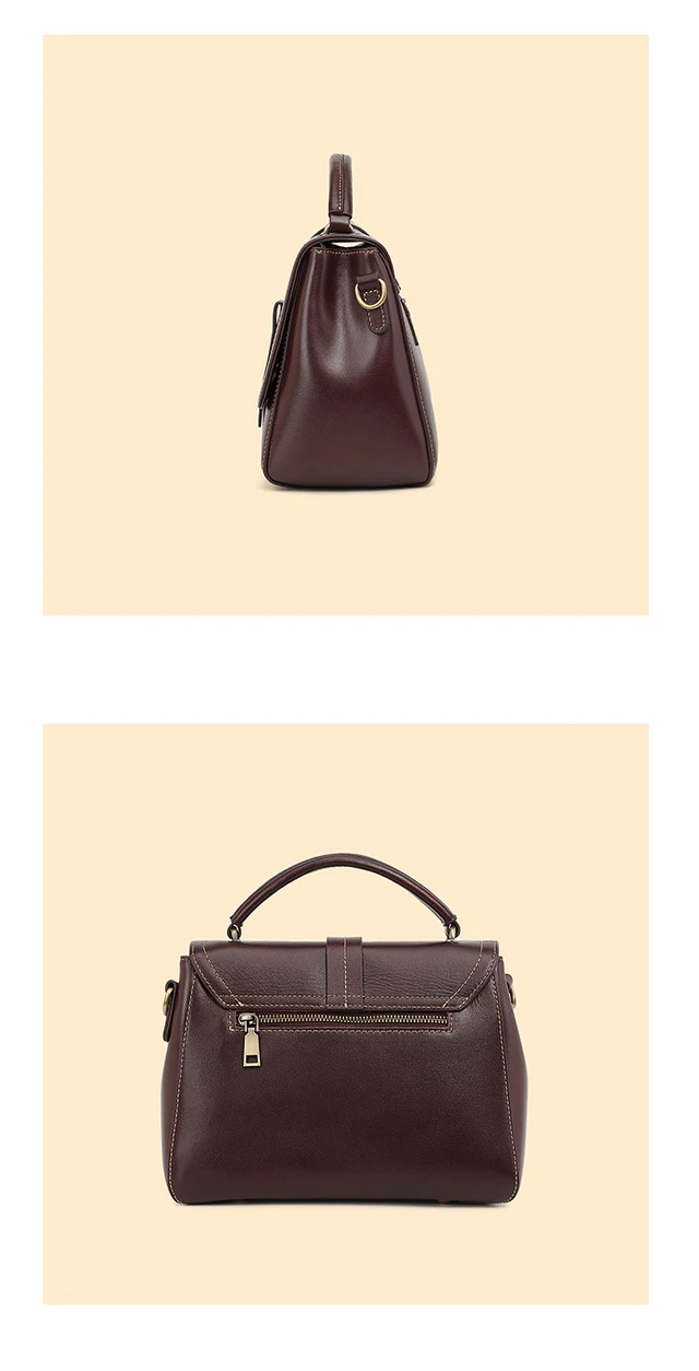 Alt view image 5 of 6 - Women Genuine Leather Tote Bags Purses And Handbags Brown