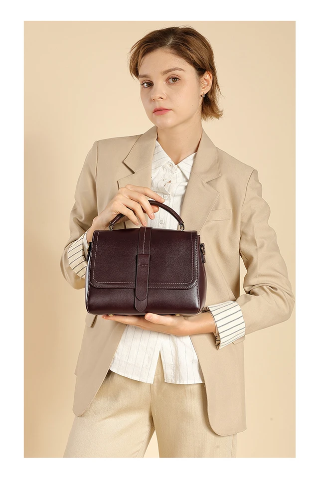 Alt view image 3 of 6 - Women Genuine Leather Tote Bags Purses And Handbags Brown