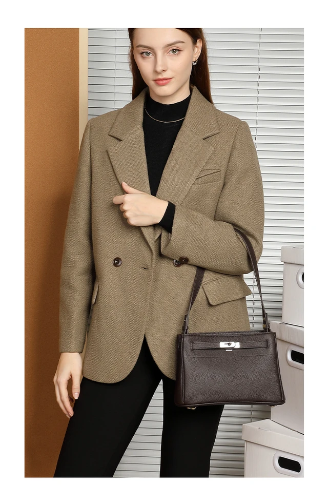 Alt view image 5 of 6 - Women Retro Genuine Leather Handbag Brown