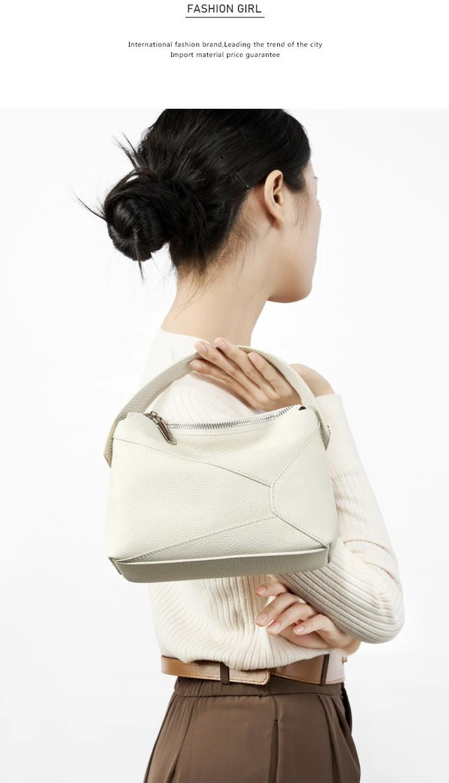 Alt view image 3 of 6 - Genuine Leather Women Purses and Handbags White
