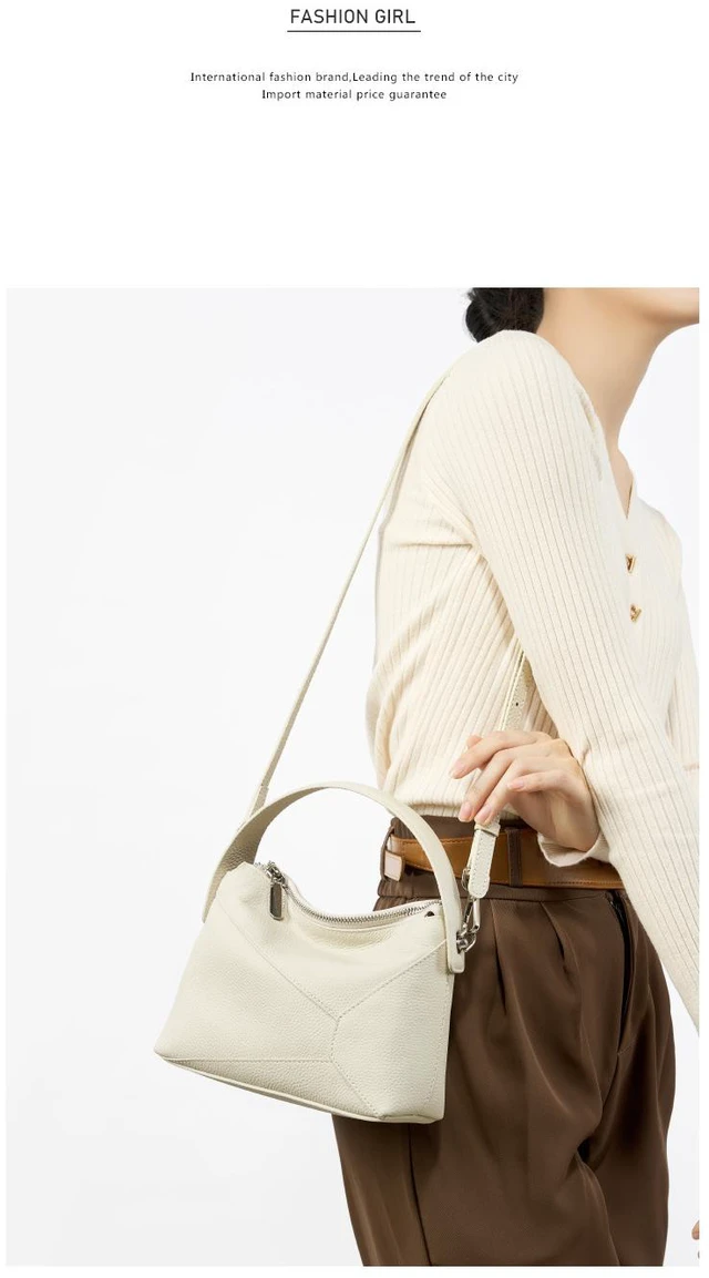 Alt view image 4 of 6 - Genuine Leather Women Purses and Handbags White