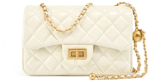 Main image of Genuine Leather Women Small Crossbody Bags Hobo Purses White