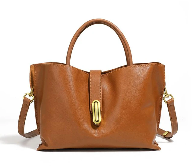 Main image of Genuine Leather Women Crossbody Bags Women's Tote Shoulder Bag Brown