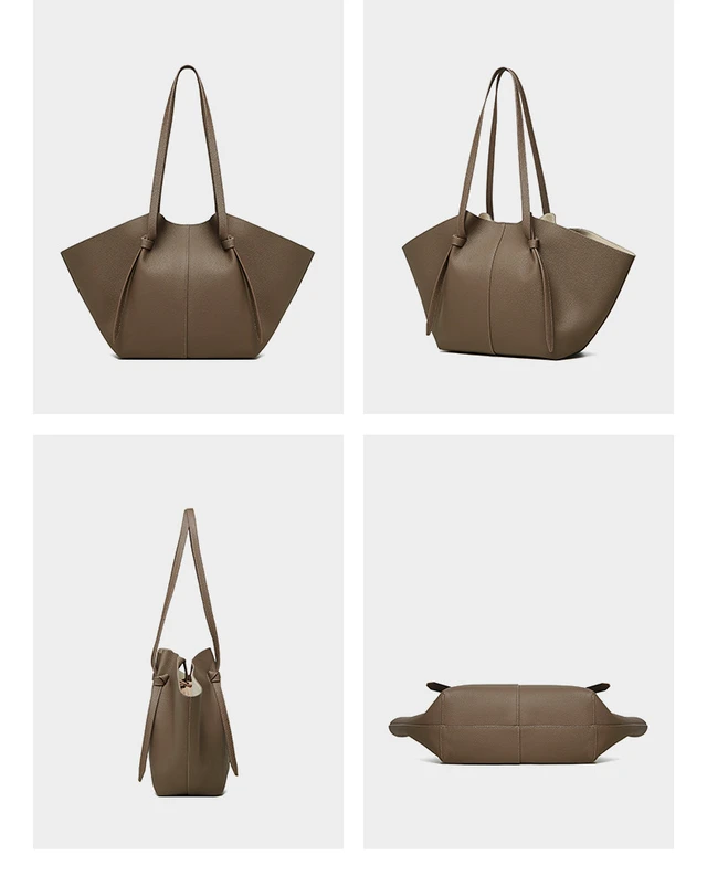 Alt view image 2 of 2 - Genuine Leather Women Crossbody Bags Women's Tote Shoulder Bag Grey