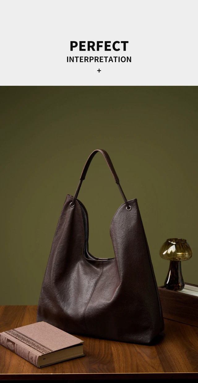 Alt view image 6 of 6 - Genuine Leather Women Satchel Bags Handle Shoulder Handbags Brown