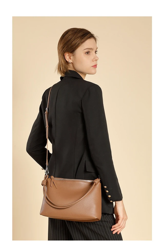 Alt view image 4 of 5 - Genuine Leather Women Shoulder Handbag Ladies Crossbody Purse