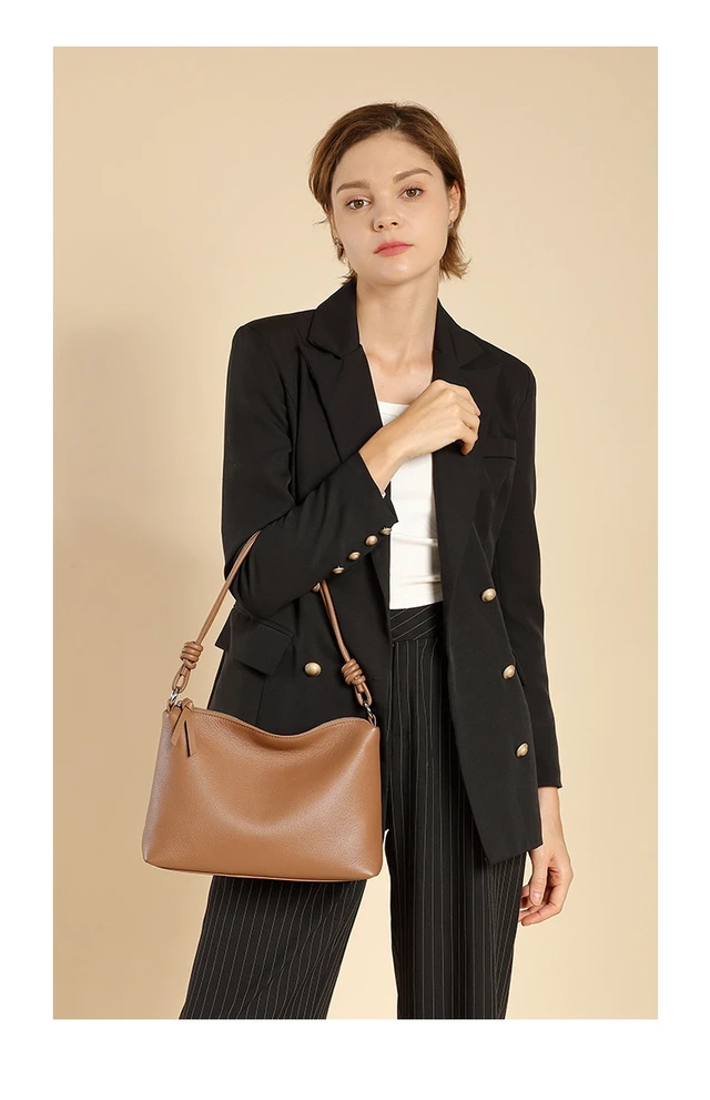 Alt view image 3 of 5 - Genuine Leather Women Shoulder Handbag Ladies Crossbody Purse