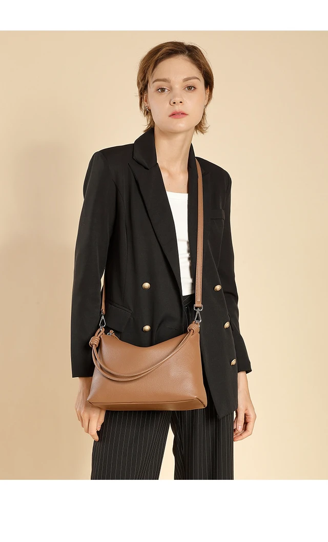 Alt view image 5 of 5 - Genuine Leather Women Shoulder Handbag Ladies Crossbody Purse