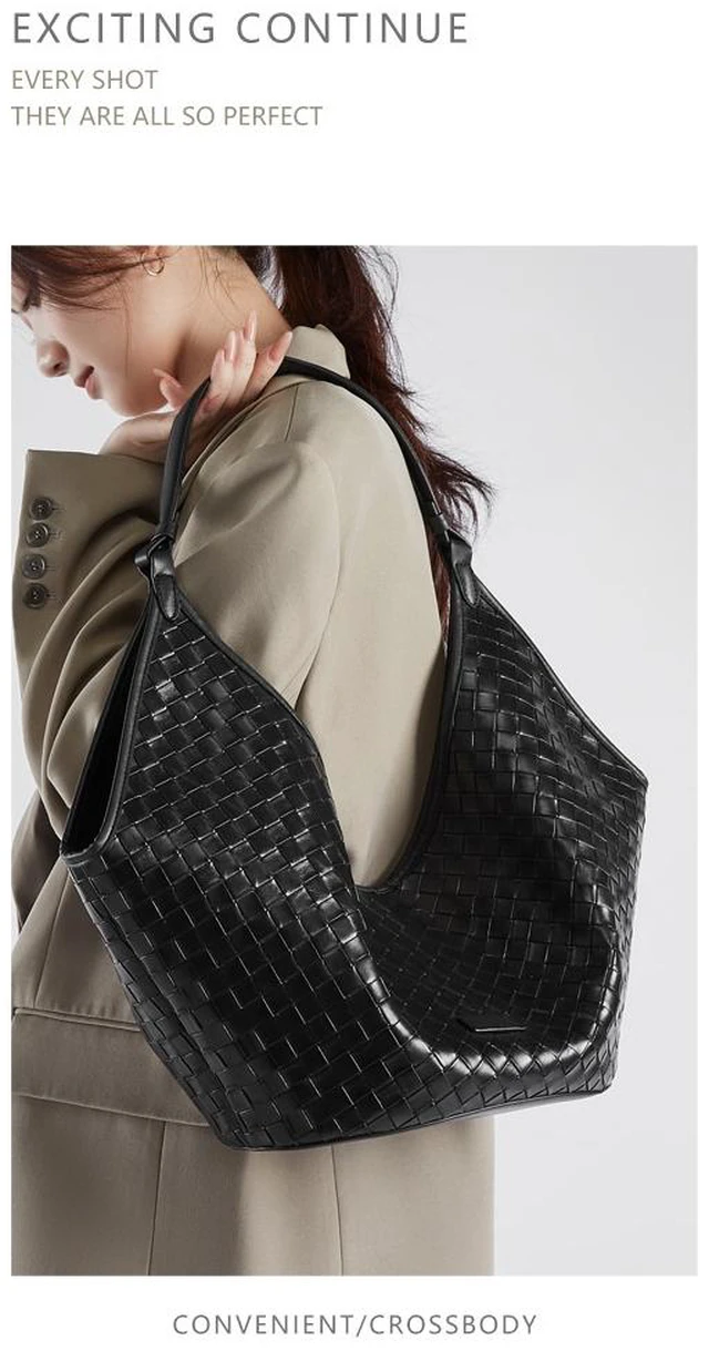 Alt view image 5 of 5 - Genuine Leather Women Handbags Black
