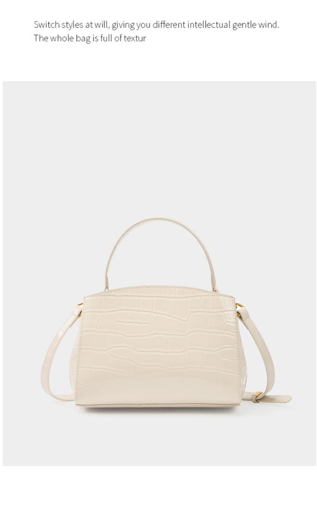 Alt view image 5 of 5 - Women Tote Handbags Genuine Leather Shoulder Bags White