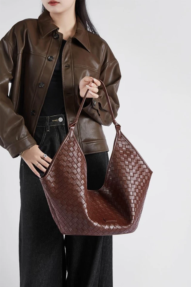 Alt view image 3 of 5 - Genuine Leather Women Handbags Purple