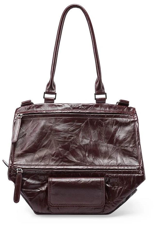 Main image of Genuine Leather Ladies' Shoulder Bag Brown