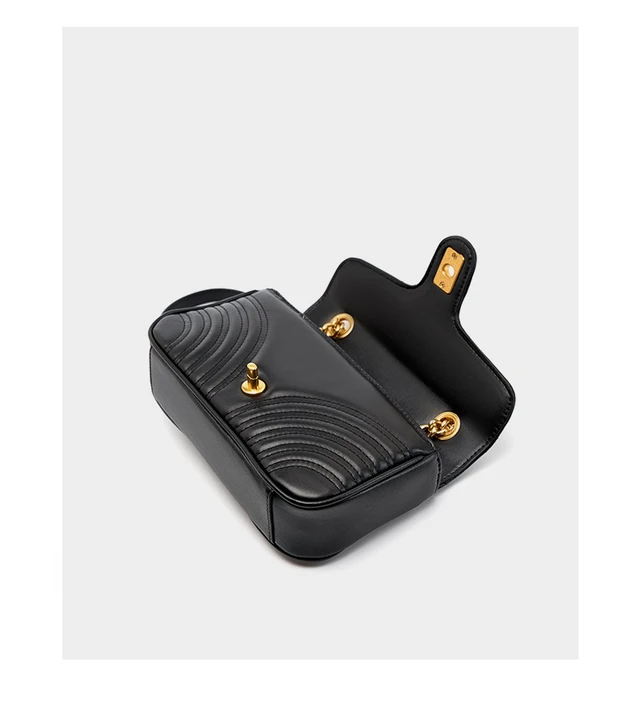 Alt view image 2 of 6 - Genuine Leather Fashion Women's Handbag Messenger Bag Black