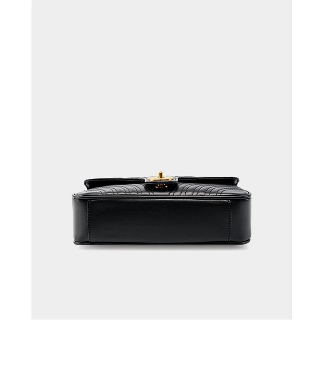 Alt view image 5 of 6 - Genuine Leather Fashion Women's Handbag Messenger Bag Black
