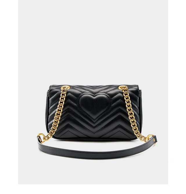 Alt view image 3 of 6 - Genuine Leather Fashion Women's Handbag Messenger Bag Black