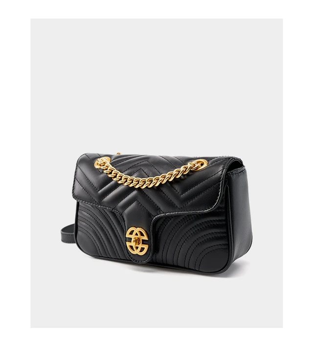 Alt view image 6 of 6 - Genuine Leather Fashion Women's Handbag Messenger Bag Black
