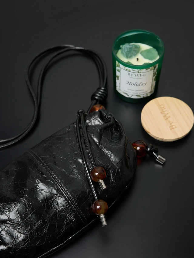 Alt view image 4 of 4 - Women Genuine Leather Shoulder Bag Black