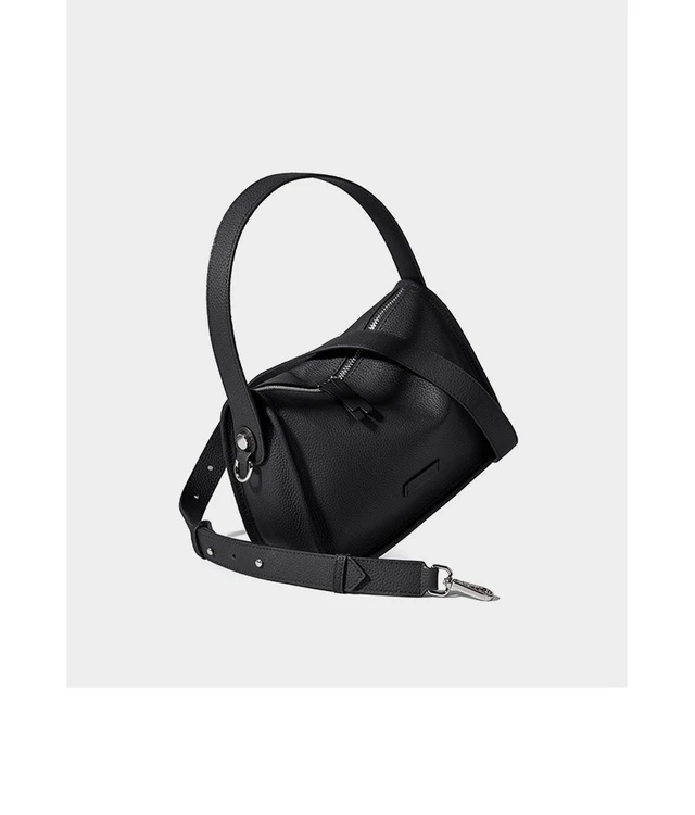 Alt view image 4 of 4 - Genuine Leather Hobo Shoulder Bag For Women Large Crossbody Bag Black