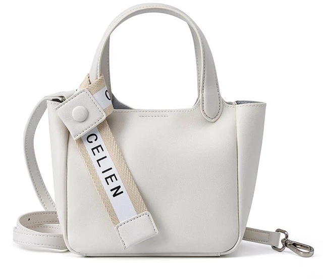 Main image of Genuine Leather Hobo Shoulder Bag For Women Large Crossbody Bag White