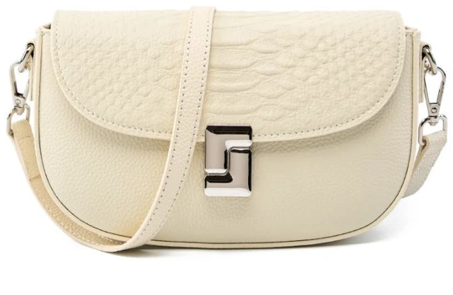 Main image of Ladies' Genuine Leather Crossbody Bag Large Capacity Small Square Bag White