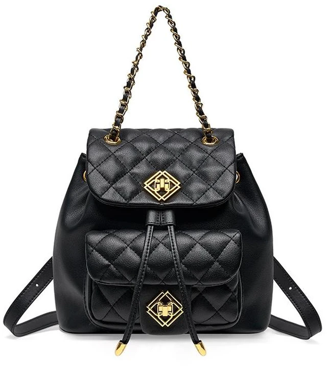 Main image of Genuine Leather Women Backpack Black