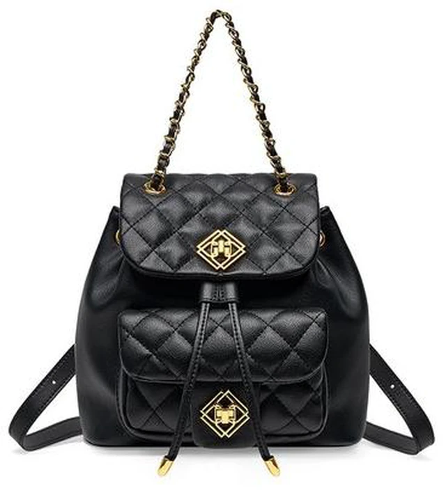 Main image of Genuine Leather Women's Backpack Black
