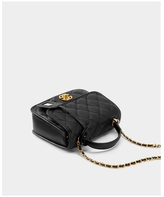 Alt view image 3 of 5 - Genuine Leather Crossbody Bags for Women Trendy Ladies Shoulder Purse Satchel HandBag with Chain Strap Black