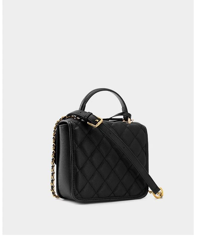 Alt view image 5 of 5 - Genuine Leather Crossbody Bags for Women Trendy Ladies Shoulder Purse Satchel HandBag with Chain Strap Black