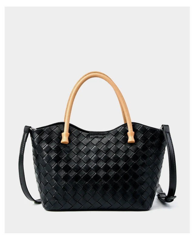Alt view image 3 of 4 - Genuine Leather Women's Handbag Ladies Shoulder Tote Bag Black