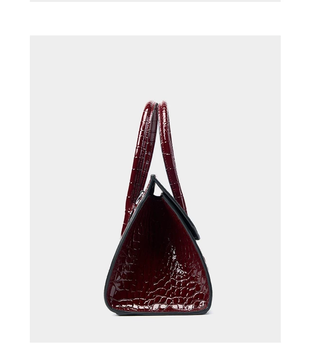 Alt view image 2 of 6 - Genuine Leather Women Tote Bag Shoulder Bag Red