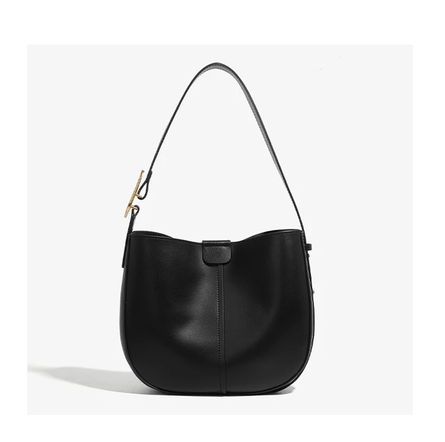 Alt view image 2 of 3 - Womens Hobo Genuine Leather Shoulder Bag Top-handle Handbag Ladies Purses Black