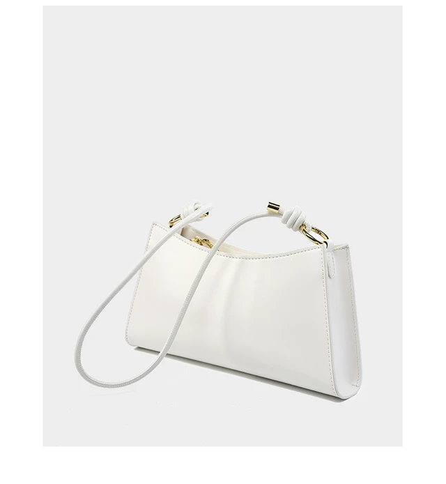 Alt view image 3 of 3 - Women Genuine Leather Tote Handbags Crossbody Bags White