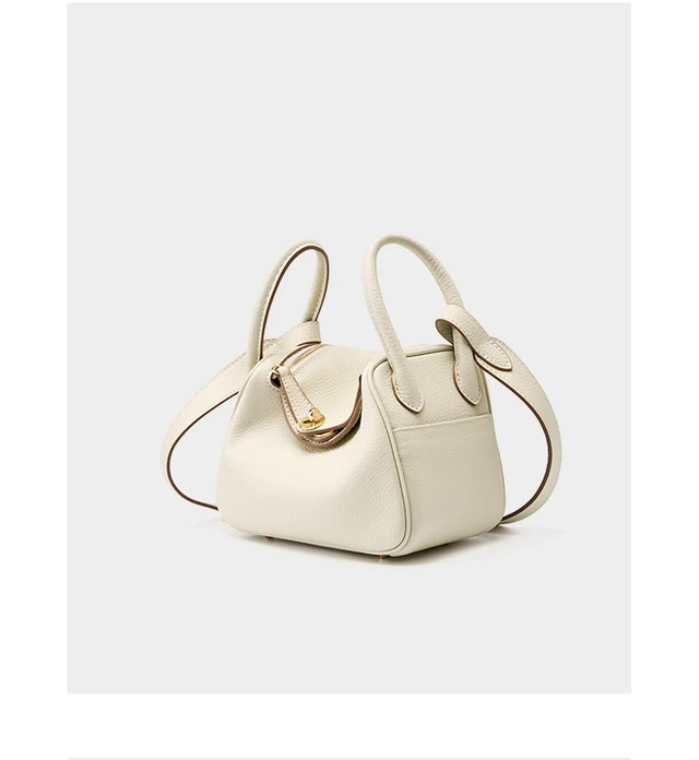 Alt view image 3 of 3 - Genuine Leather Mini Shoulder Bag Lindy Small Bag White