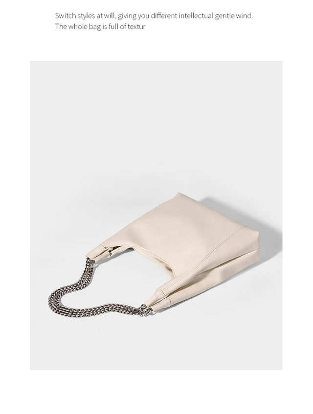 Alt view image 4 of 4 - Women Genuine Leather Cute Tote Handbags Crossbody Bag White