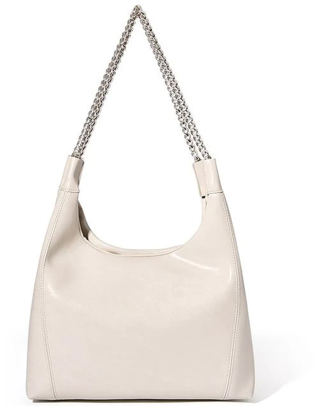 Main image of Women Genuine Leather Cute Tote Handbags Crossbody Bag White