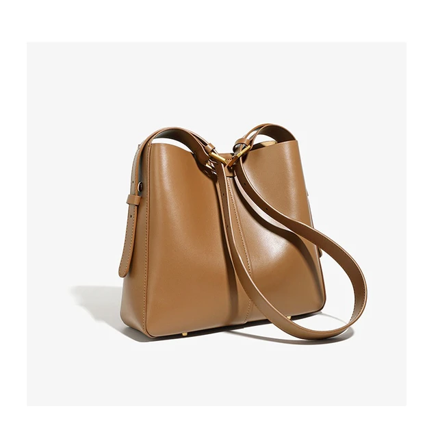 Alt view image 3 of 3 - Genuine Leather Women's Satchel Bag Classic Top Handle Purses Fashion Crossbody Handbags Brown