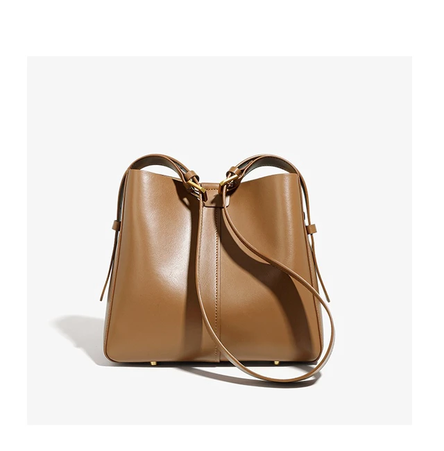 Alt view image 2 of 3 - Genuine Leather Women's Satchel Bag Classic Top Handle Purses Fashion Crossbody Handbags Brown