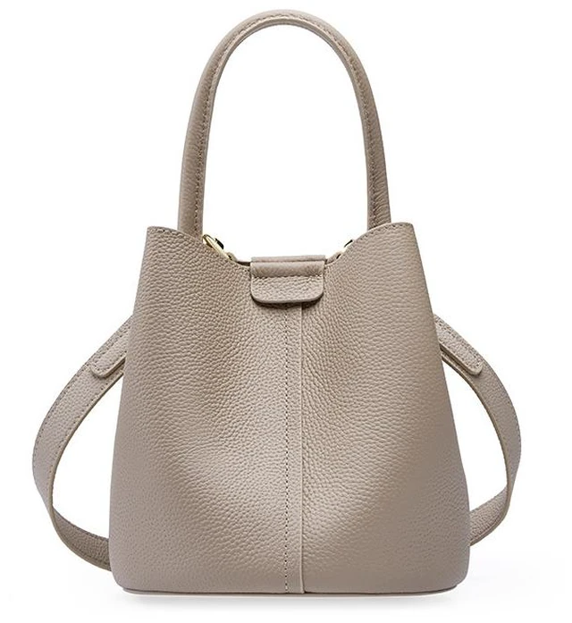Main image of Women Genuine Soft Leather Shoulder Hobo Bag Grey